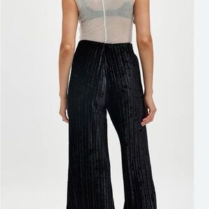 Free People Star Sign High Rise Ribbed Velvet Pull-On Flare Pants Small